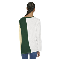 Milwaukee Bucks Tommy Jeans Women's Amelia Color Blocked Long Sleeve T-Shirt - White/Hunter Green cheap