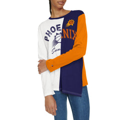 Phoenix Suns Tommy Jeans Women's Amelia Color Blocked Long Sleeve T-Shirt - White/Purple outlet