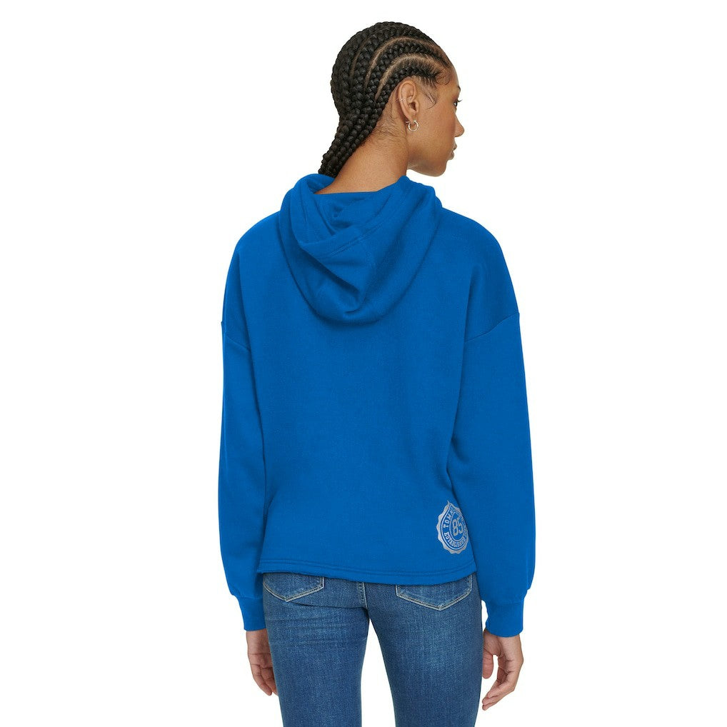 Dallas Mavericks Tommy Jeans Women's Stella Cropped Pullover Hoodie sale - Blue for sale