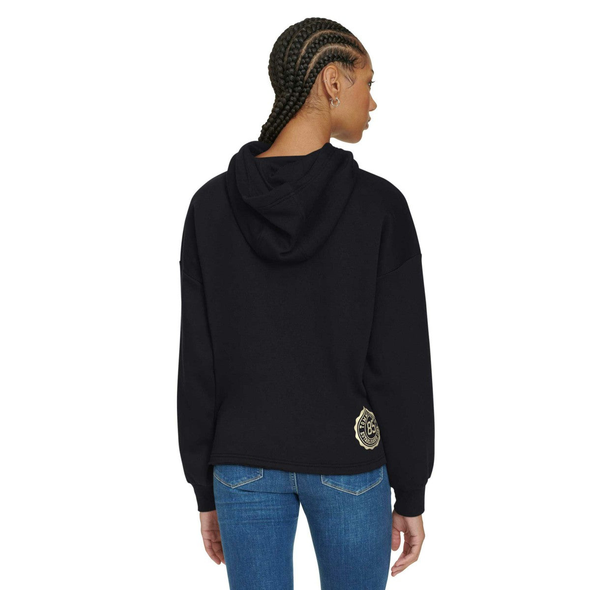 Milwaukee Bucks Tommy Jeans Women's Stella Cropped Pullover Hoodie - Black outlet