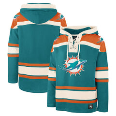 Miami Dolphins '47 Superior Lacer Pullover Hoodie - Aqua sale