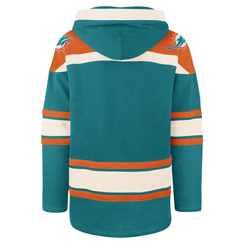 Miami Dolphins '47 Superior Lacer Pullover Hoodie - Aqua sale
