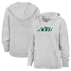 New York Jets '47 Women's Premier Kennedy V-Neck Pullover Hoodie - Gray on sale