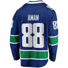 Nils Aman Vancouver Canucks Fanatics Home Premier Breakaway Player Jersey Blue