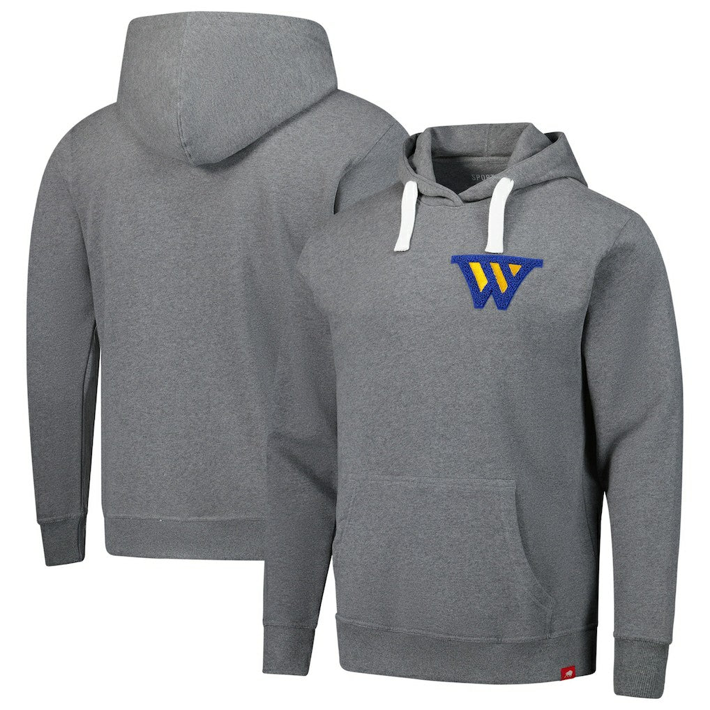 Golden State Warriors Sportiqe Unisex Varsity Collection Blake Pullover Hoodie - Heather Gray shop