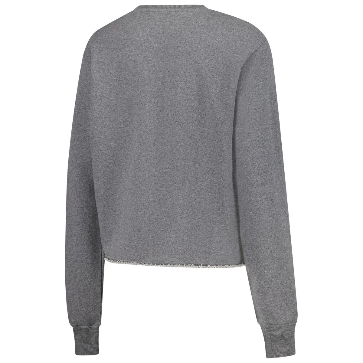 Los Angeles Lakers Sportiqe Women's Varsity Collection Kacey Cropped Pullover Sweatshirt - Heather Gray discount