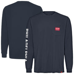 Philadelphia 76ers Sportiqe Unisex Wales Heavyweight Pocket Long Sleeve T-Shirt - Navy discount