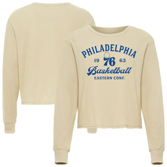 Philadelphia 76ers Sportiqe Unisex High Country Collection Cullen Waffle Knit Long Sleeve T-Shirt - Cream outlet