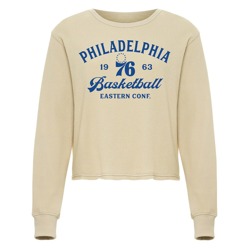 Philadelphia 76ers Sportiqe Unisex High Country Collection Cullen Waffle Knit Long Sleeve T-Shirt - Cream outlet
