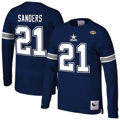 Deion Sanders Dallas Cowboys Retired Player Name & Number Long Sleeve Top - Navy discount