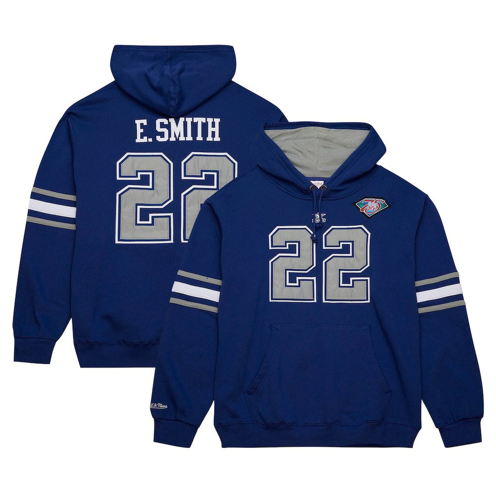 Emmitt Smith Dallas Cowboys Retired Player Name & Number Pullover Hoodie - Navy cheap