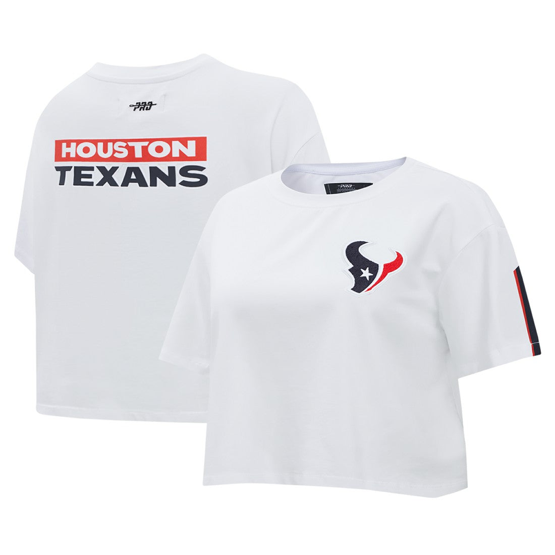 Houston Texans Pro Standard Women's Away Cropped Boxy T-Shirt - White sale