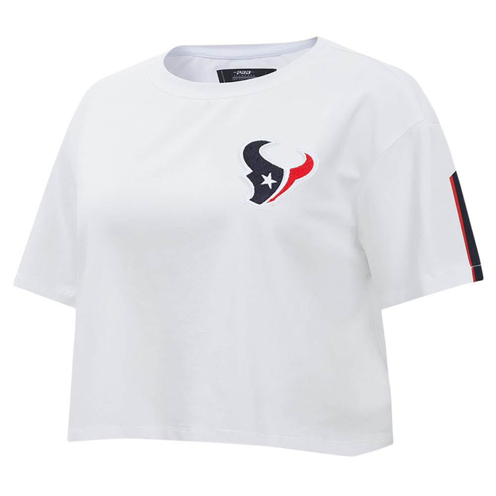 Houston Texans Pro Standard Women's Away Cropped Boxy T-Shirt - White sale