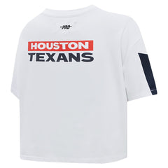 Houston Texans Pro Standard Women's Away Cropped Boxy T-Shirt - White sale