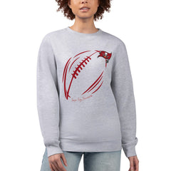 Tampa Bay Buccaneers G-III 4Her by Carl Banks Women's Football Logo Graphic Fleece Tri-Blend Pullover Sweatshirt - Heather Gray outlet