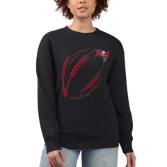 Tampa Bay Buccaneers G-III 4Her by Carl Banks Women's Football Logo Graphic Fleece Tri-Blend Pullover Sweatshirt - Black cheap