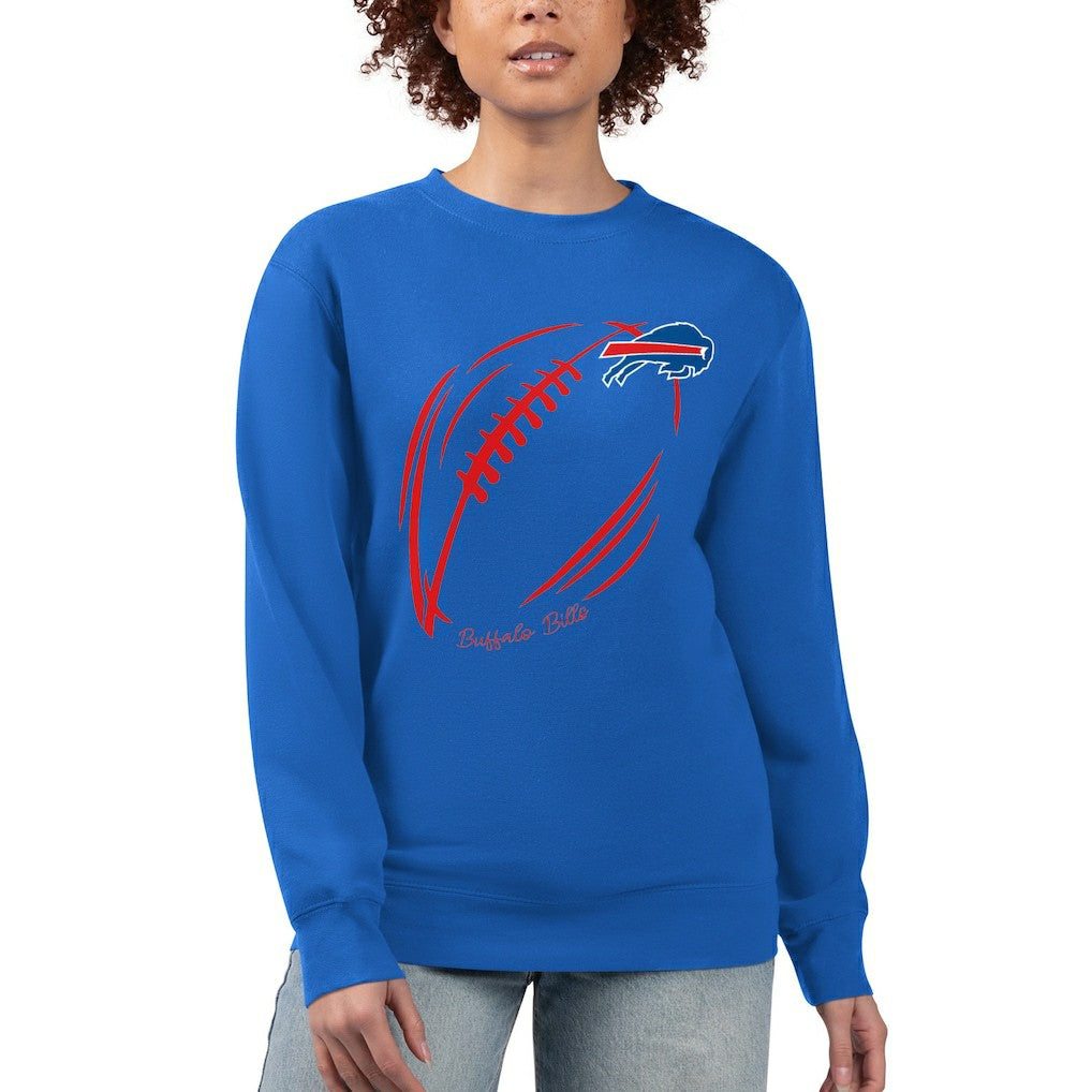 Buffalo Bills G-III 4Her by Carl Banks Women's Football Logo Graphic Fleece Tri-Blend Pullover Sweatshirt - Royal outlet