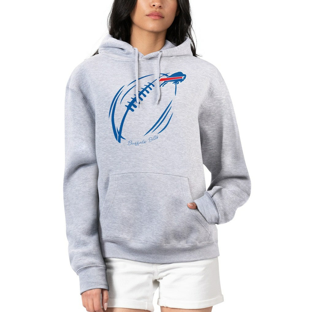 Buffalo Bills G-III 4Her by Carl Banks Women's Football Logo Fleece Tri-Blend Pullover Hoodie - Heather Gray discount