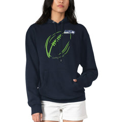 Seattle Seahawks G-III 4Her by Carl Banks Women's Football Logo Fleece Tri-Blend Pullover Hoodie - Navy outlet