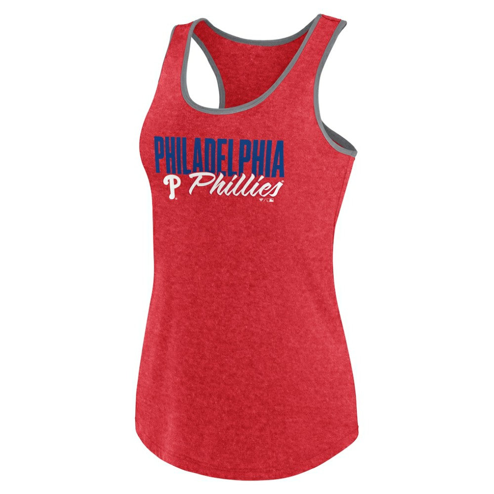 Philadelphia Phillies Profile Women's Plus Size Racerback Tank Top - Red