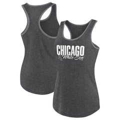 Chicago White Sox Profile Women's Plus Size Racerback Tank Top - Black