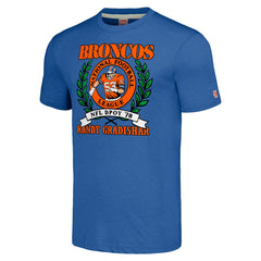 Randy Gradishar Denver Broncos Homage Unisex Caricature Retired Player Tri-Blend T-Shirt - Royal on sale