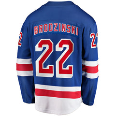 Jonny Brodzinski New York Rangers Fanatics Home Premier Breakaway Player Jersey Blue