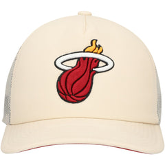 Miami Heat Trucker Adjustable Hat - Cream | Mitchell & Ness online
