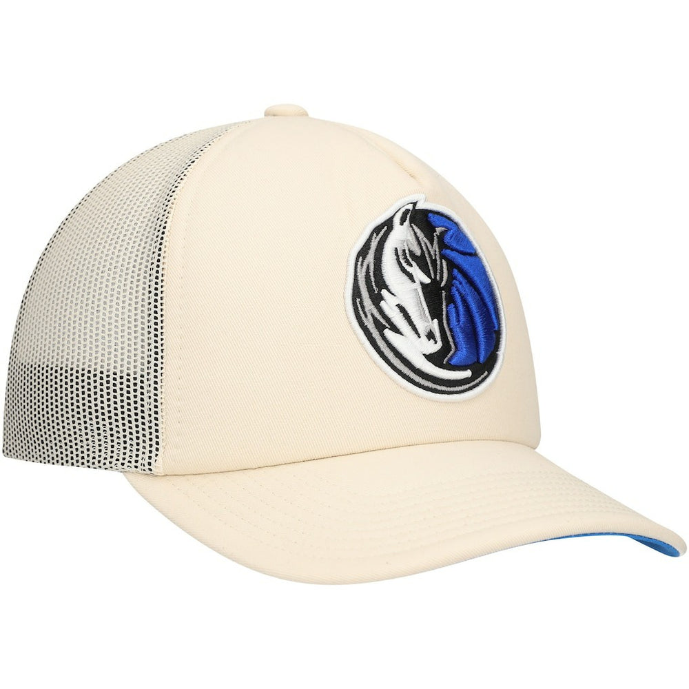 Dallas Mavericks Trucker Adjustable Hat sale - Cream | Mitchell & Ness on sale