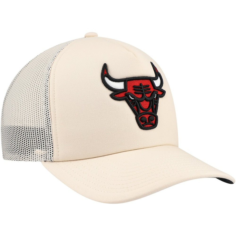 Chicago Bulls Trucker Adjustable Hat - Cream | Mitchell & Ness cheap
