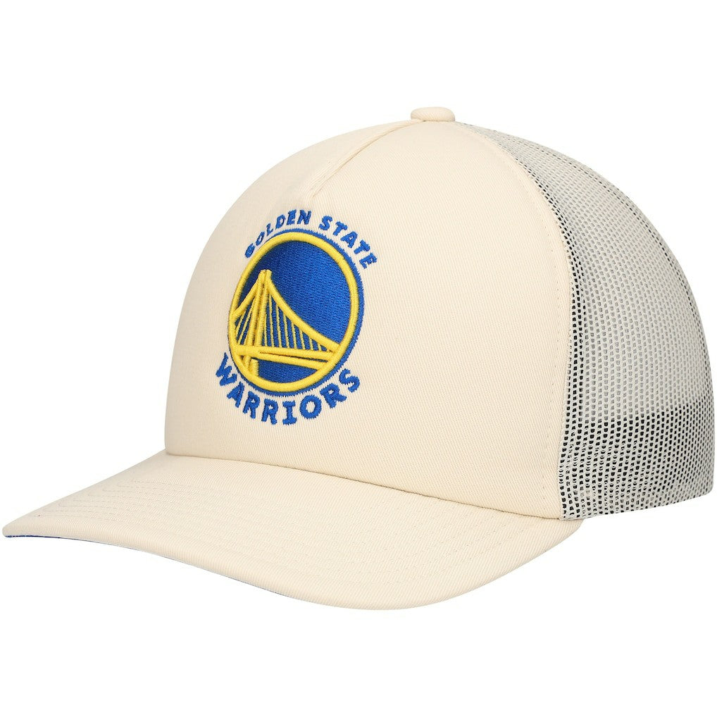 Golden State Warriors Trucker Adjustable Hat sale - Cream | Mitchell & Ness on sale