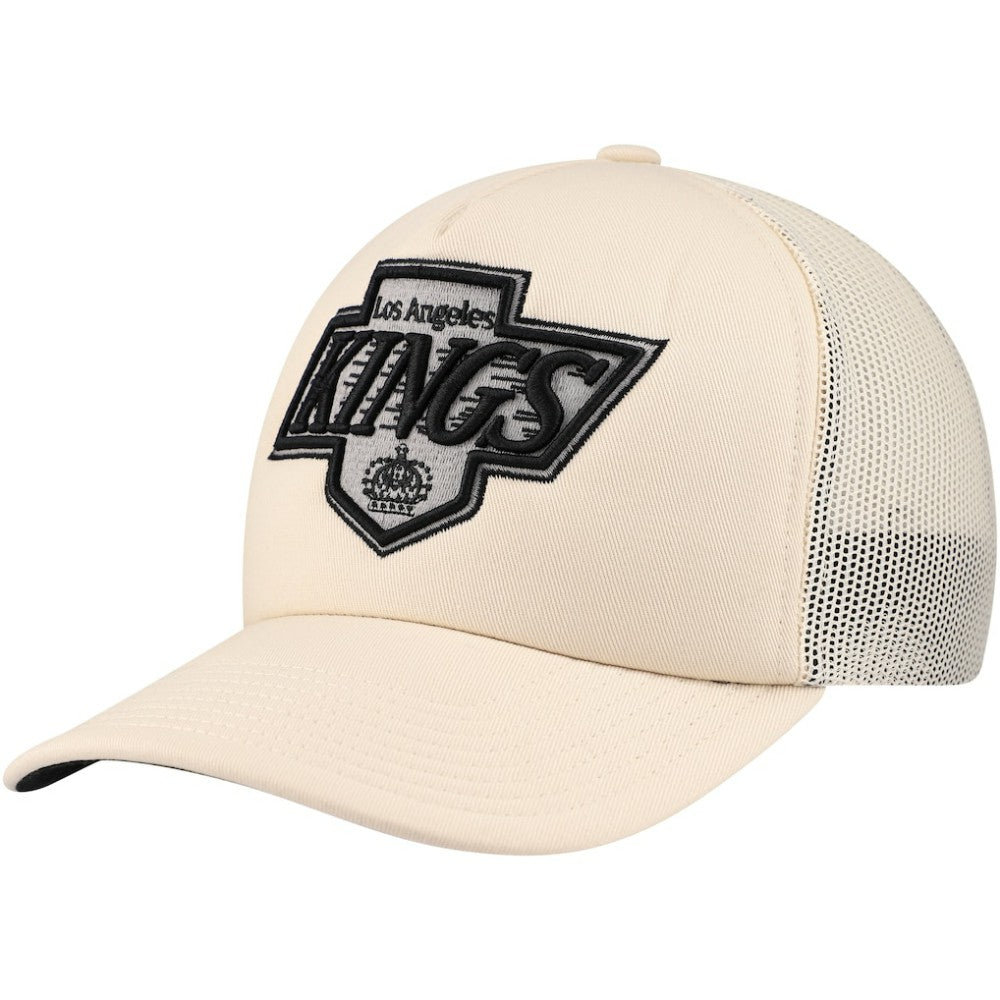 Los Angeles Kings Mitchell & Ness Foam Front Trucker Adjustable Hat Cream