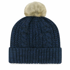 Houston Texans '47 Women's Meeko Cuffed Knit Hat with Pom - Navy sale