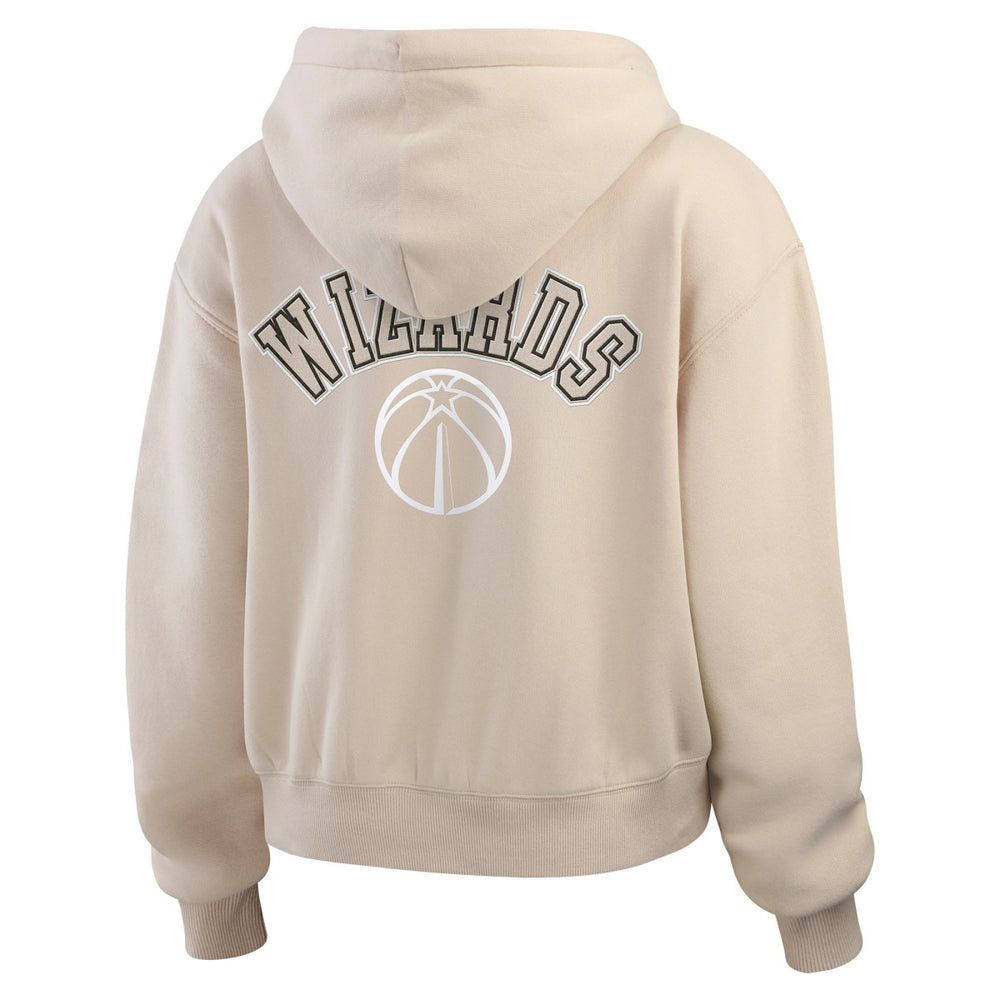 Washington Wizards WEAR by Erin Andrews Women's Tonal Felt Patch Full-Zip Hoodie - Tan online