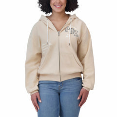 Phoenix Suns WEAR by Erin Andrews Women's Plus Size Tonal Felt Patch Full-Zip Hoodie - Cream shop
