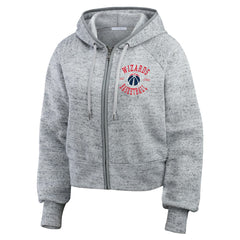 Washington Wizards WEAR by Erin Andrews Women's Speckled Radiator Full-Zip Hoodie - Heather Gray cheap