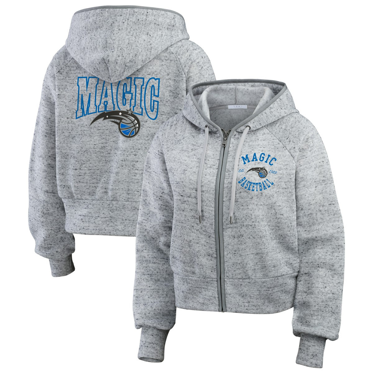 Orlando Magic WEAR by Erin Andrews Women's Speckled Radiator Full-Zip Hoodie - Heather Gray on sale