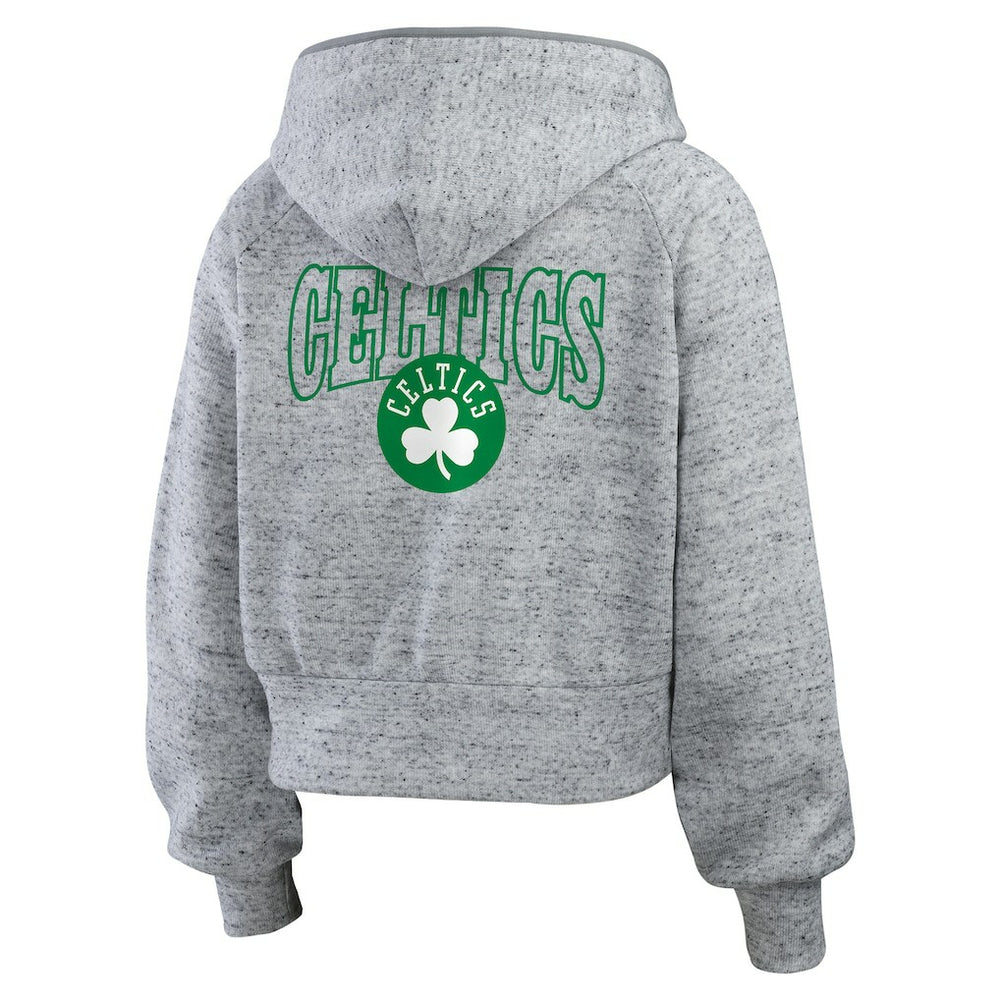 Boston Celtics WEAR by Erin Andrews Women's Speckled Radiator Full-Zip Hoodie - Heather Gray online