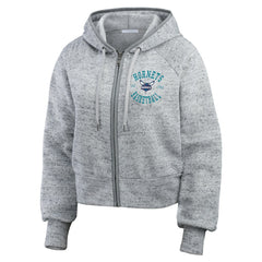 Charlotte Hornets WEAR by Erin Andrews Women's Speckled Radiator Full-Zip Hoodie - Heather Gray on sale