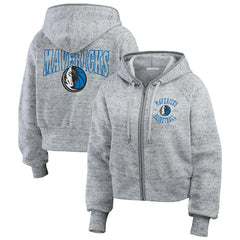 Dallas Mavericks WEAR by Erin Andrews Women's Speckled Radiator Full-Zip Hoodie sale - Heather Gray shop