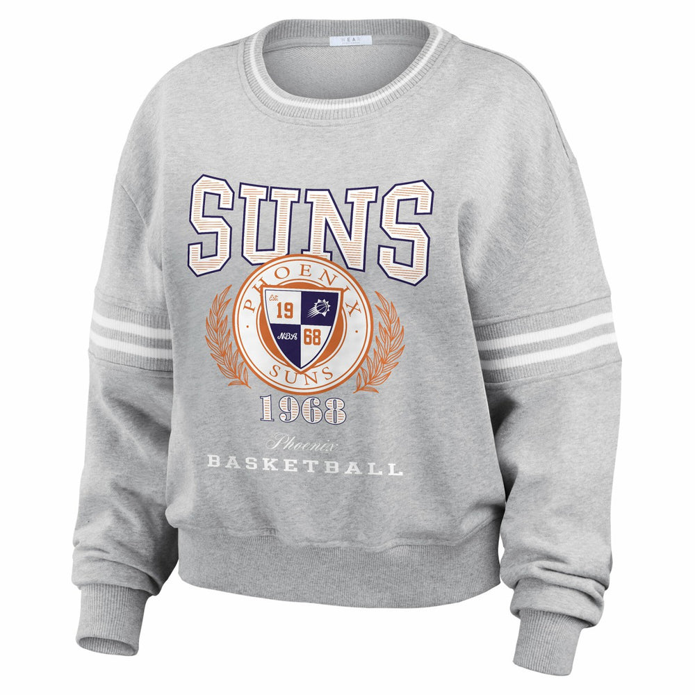Phoenix Suns WEAR by Erin Andrews Women's French Terry Pullover Sweatshirt - Heather Gray cheap