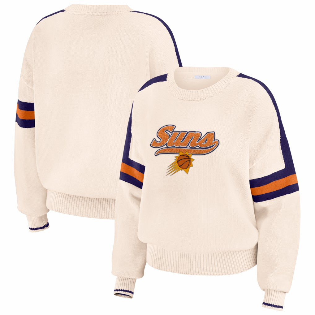 Phoenix Suns WEAR by Erin Andrews Women's Stripe Pullover Sweater - Cream online