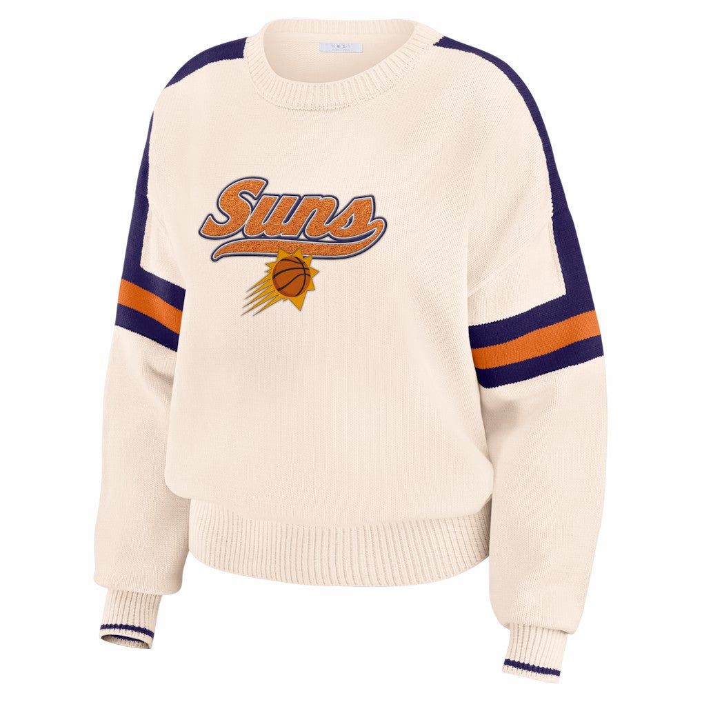 Phoenix Suns WEAR by Erin Andrews Women's Stripe Pullover Sweater - Cream online