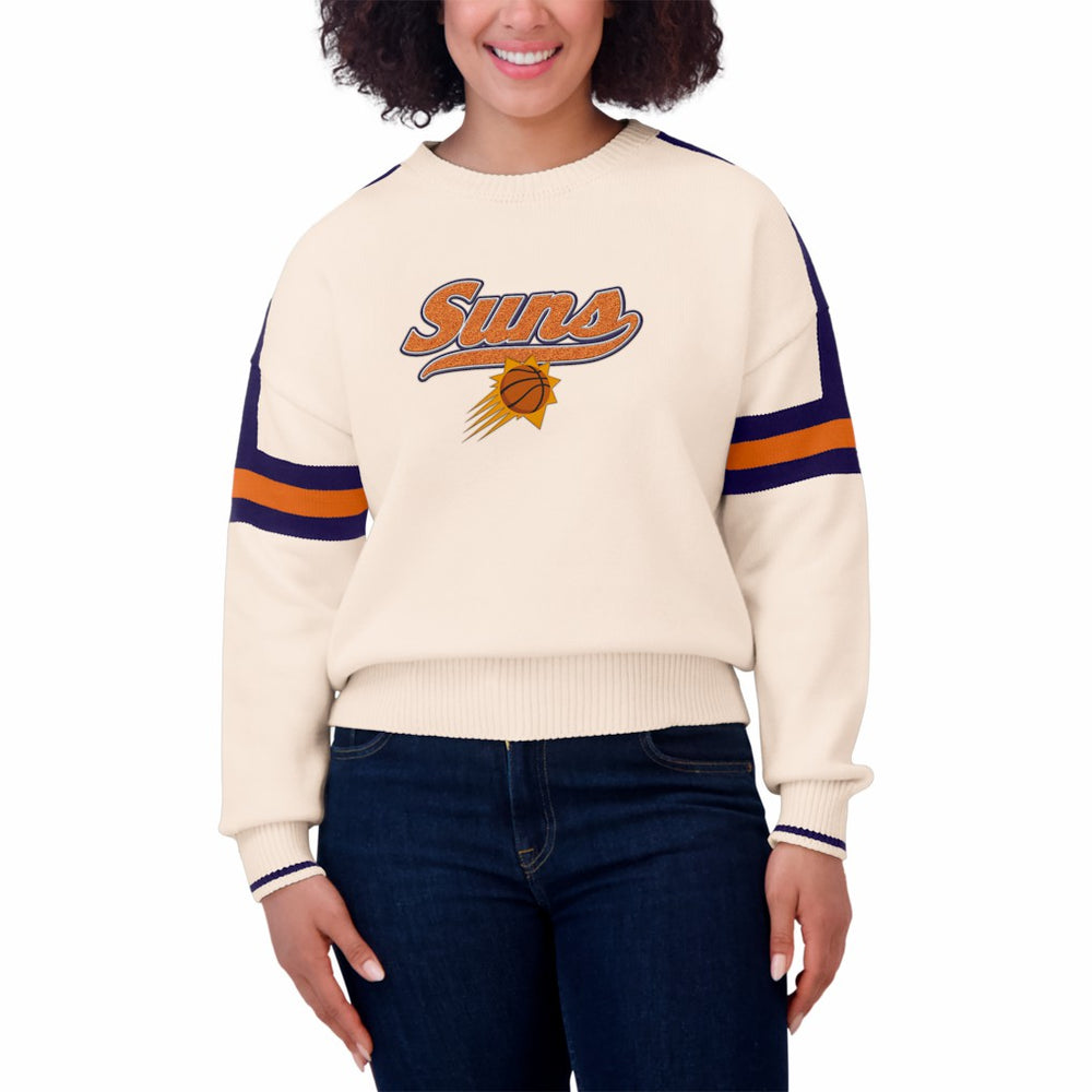 Phoenix Suns WEAR by Erin Andrews Women's Stripe Pullover Sweater - Cream online