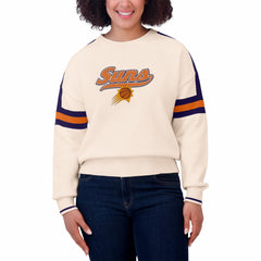Phoenix Suns WEAR by Erin Andrews Women's Stripe Pullover Sweater - Cream online