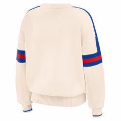 Philadelphia 76ers WEAR by Erin Andrews Women's Stripe Pullover Sweater - Cream shop