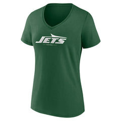 New York Jets Women's Team Lock-Up V-Neck T-Shirt - Green cheap