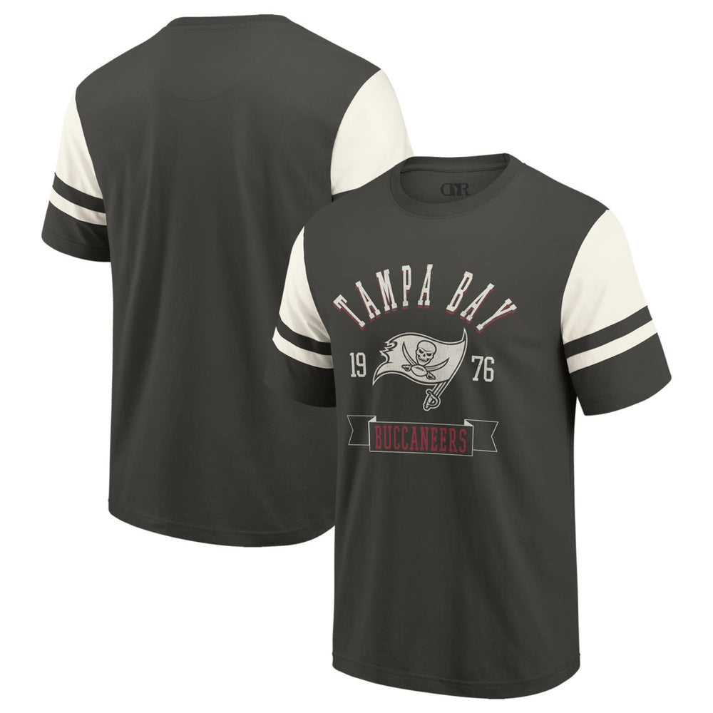 Tampa Bay Buccaneers Darius Rucker Collection Football T-Shirt - Pewter on sale