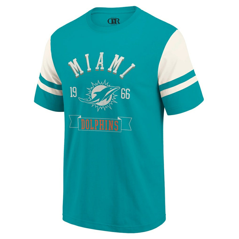 Miami Dolphins Darius Rucker Collection Football T-Shirt - Aqua outlet