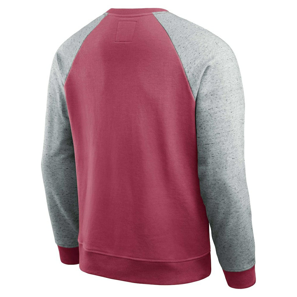 Arizona Cardinals Darius Rucker Collection Colorblock Pullover Sweatshirt - Cardinal/Heather Gray outlet